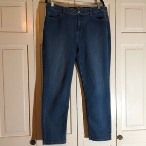 Chico’s Ankle Jean with Embellished Back Pockets SZ 2 /12 See Size Chart Pic